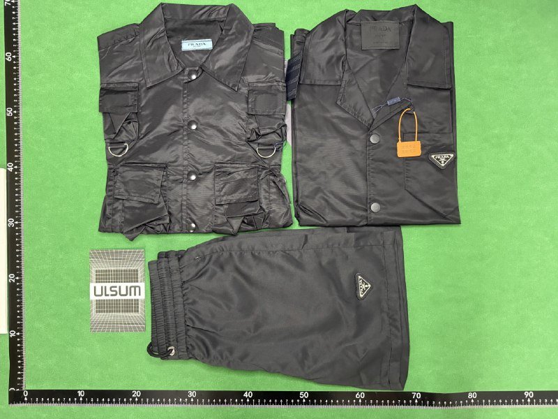 PRADA Short sleeved shirt and shorts set