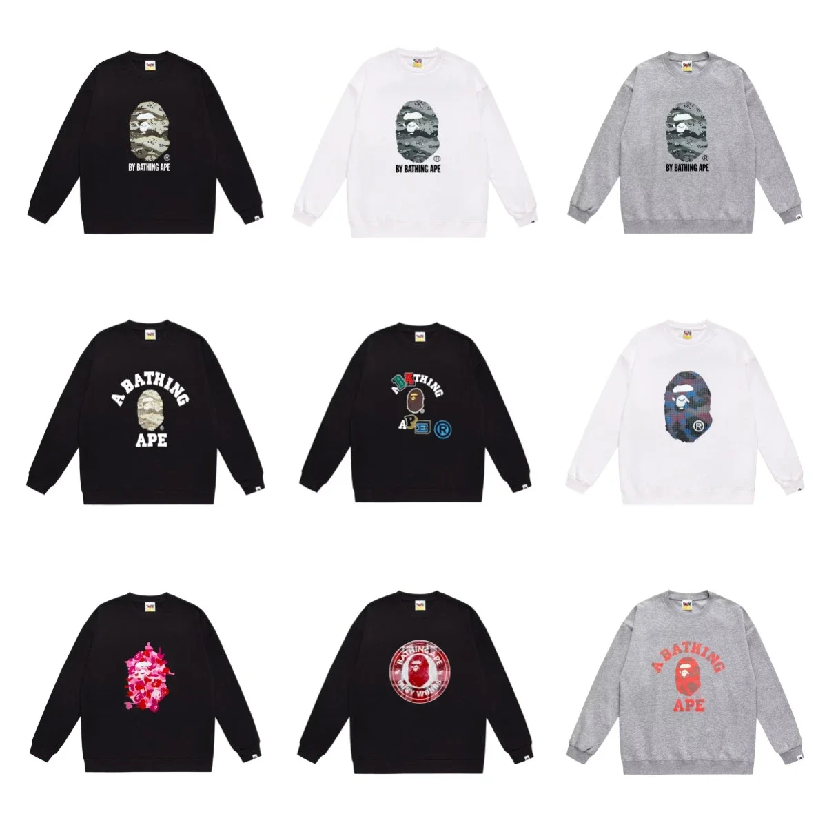 BAPE Crew neck sweatshirt （35+styles）