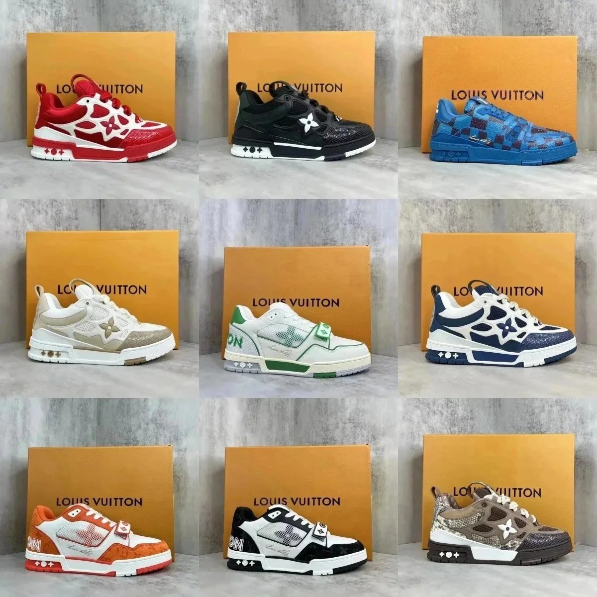Louis vuitton sneakers LV Trainer Shoes (40 style)