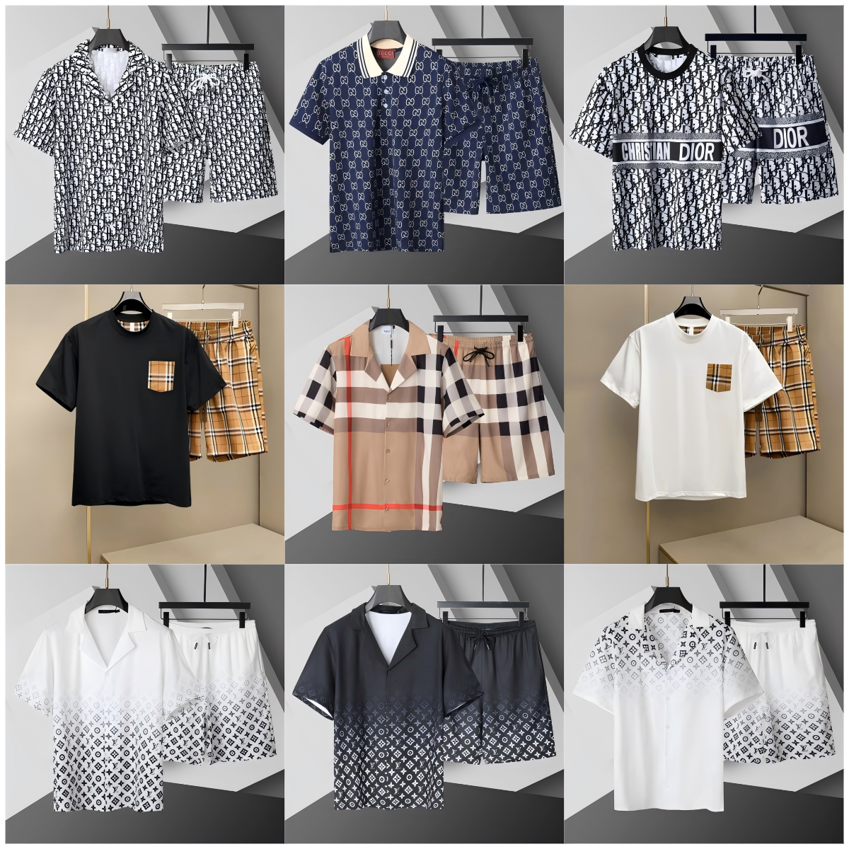 Burberry LV Dior Gucci t-shirt Shorts Suits