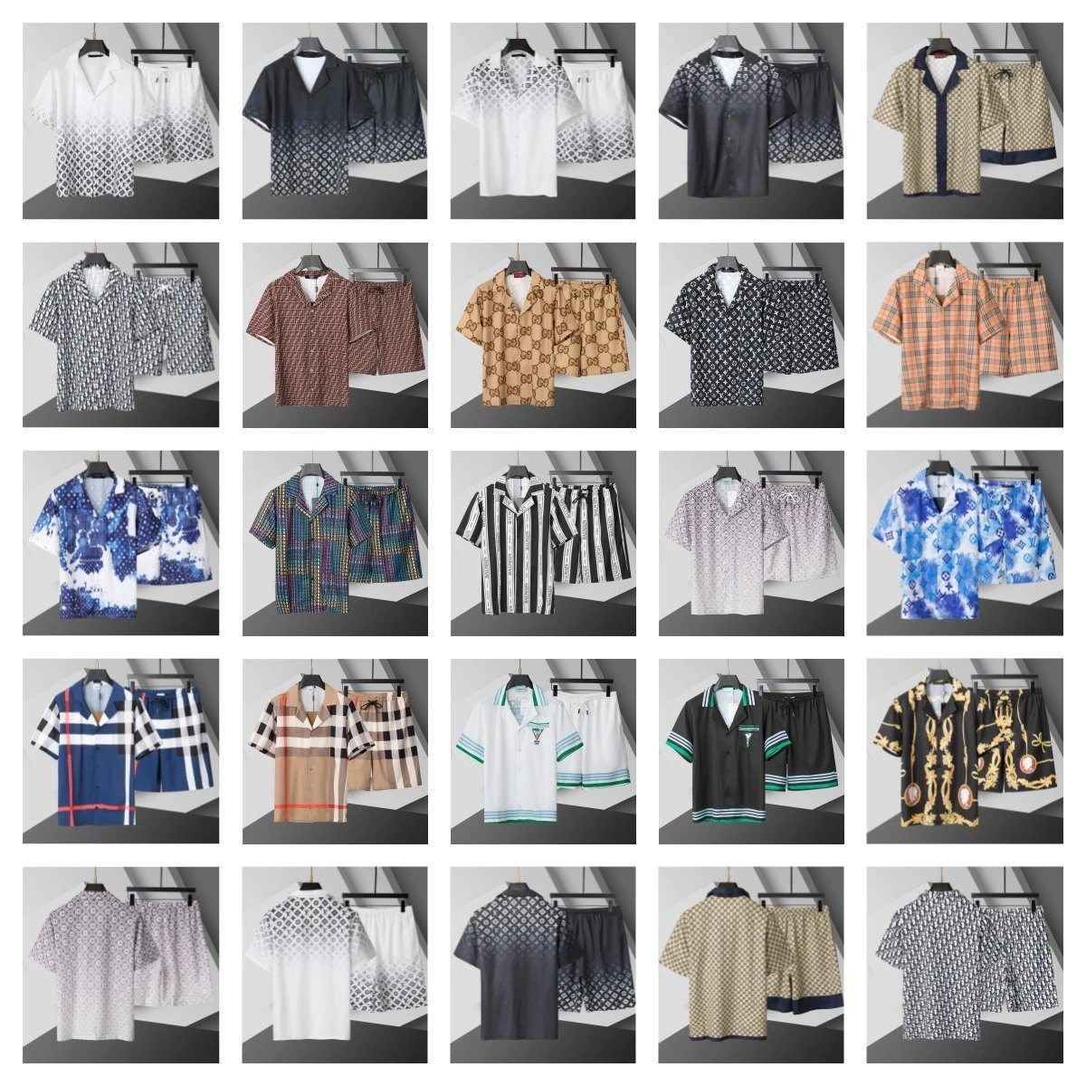 Louis Vuitton LV /Dior /Burberry suit T-shirt/shorts