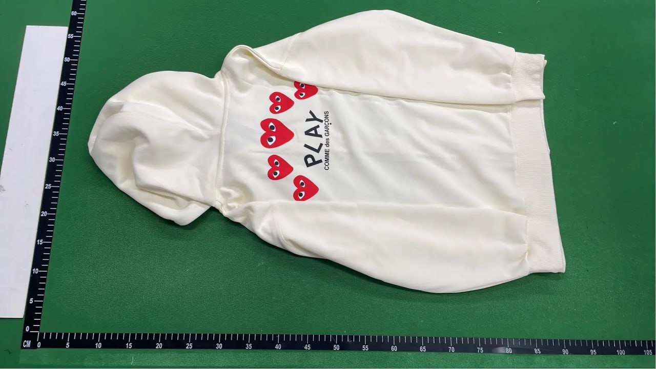 CDG Play Heart Logo Hoodie & Pants Tracksuit Set