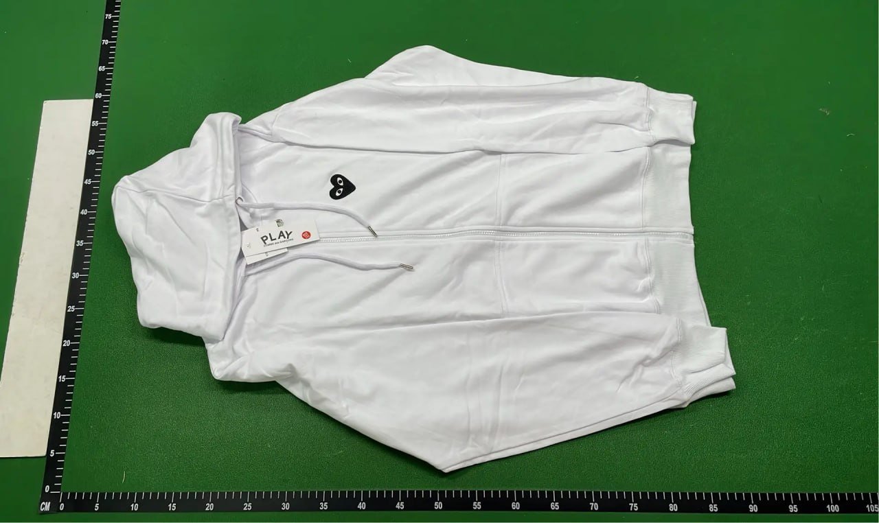 CDG Play Heart Logo Hoodie & Pants Tracksuit Set