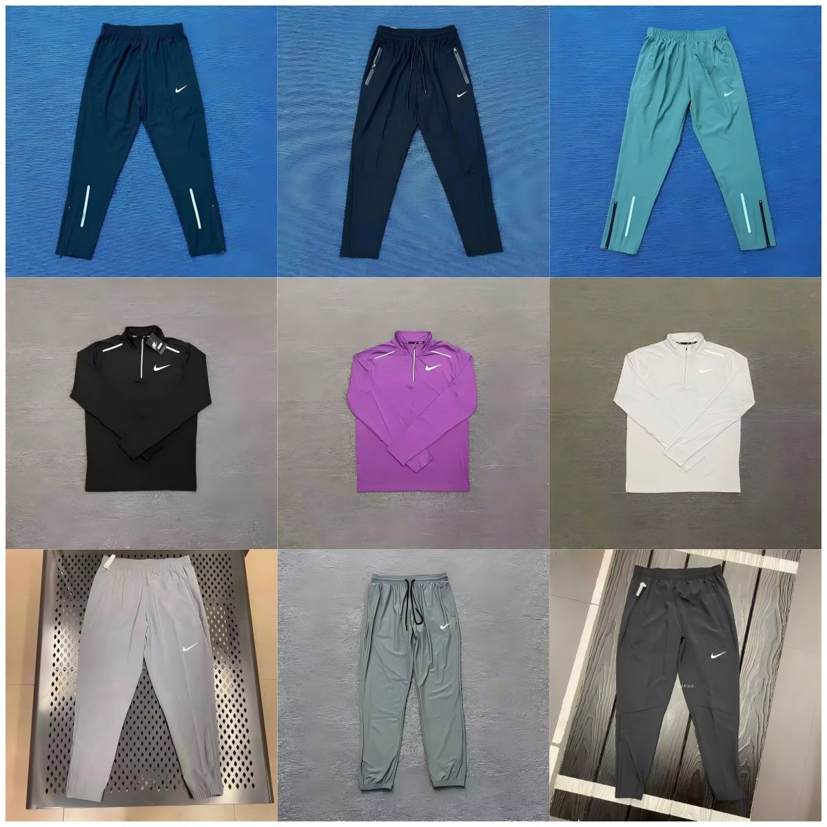 Nike Dri-FIT Running Pants and Quarter-Zip Tops Set [Quick-Drying, Multiple Colors]