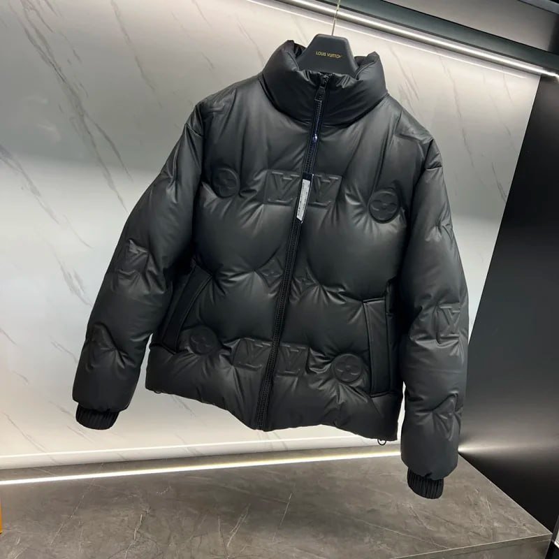 Louis Vuitton Monogram Down Jacket, Dior Oblique Puffer Vest, Ralph Lauren Black Puffer Jacket