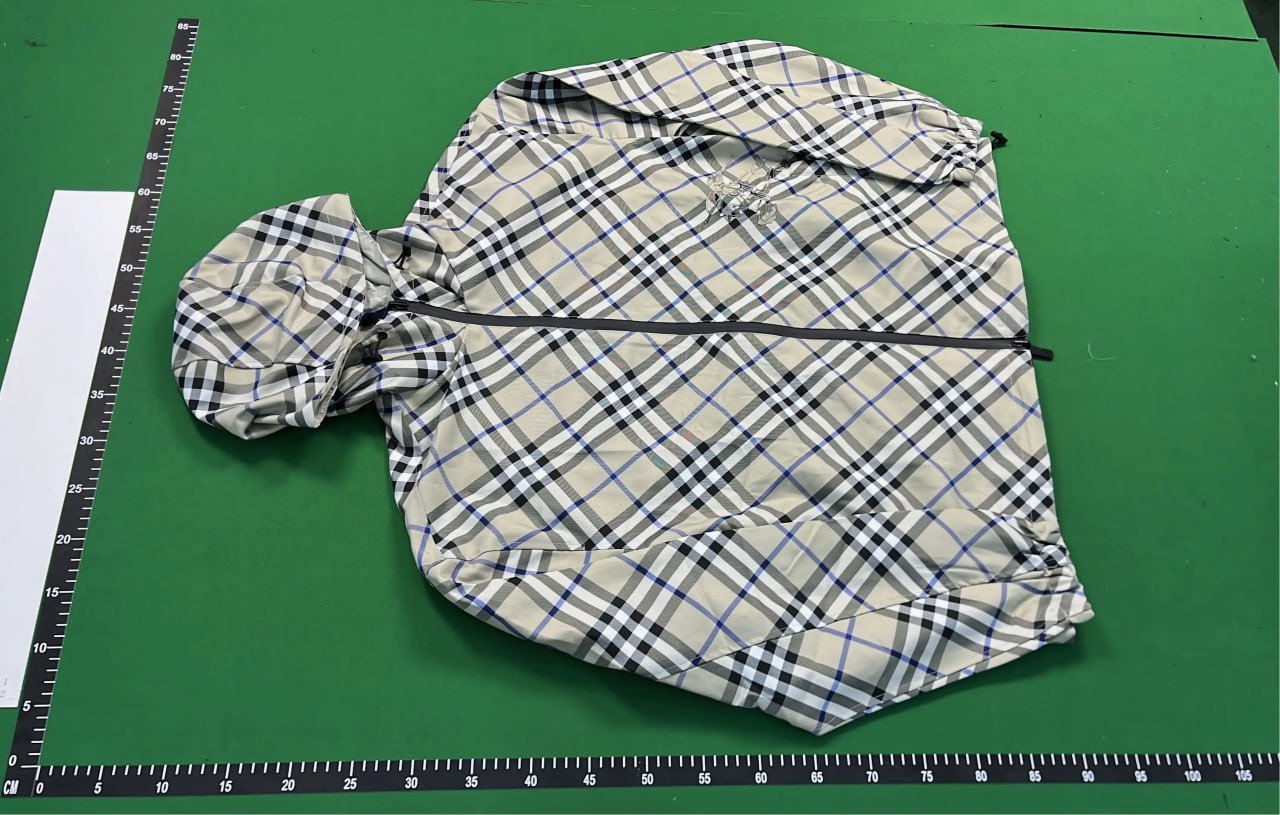 Burberry Check Print Hooded Jacket