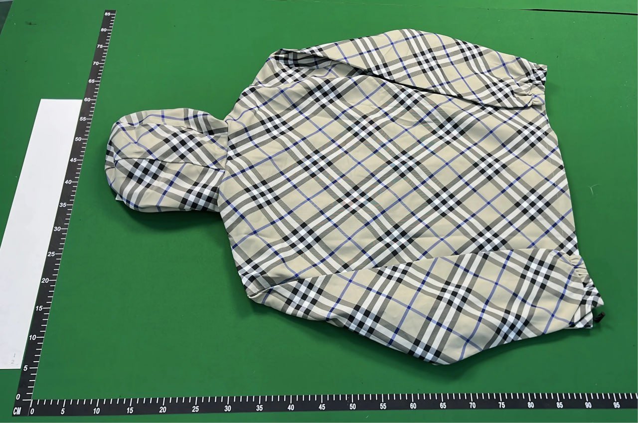 Burberry Check Print Hooded Jacket