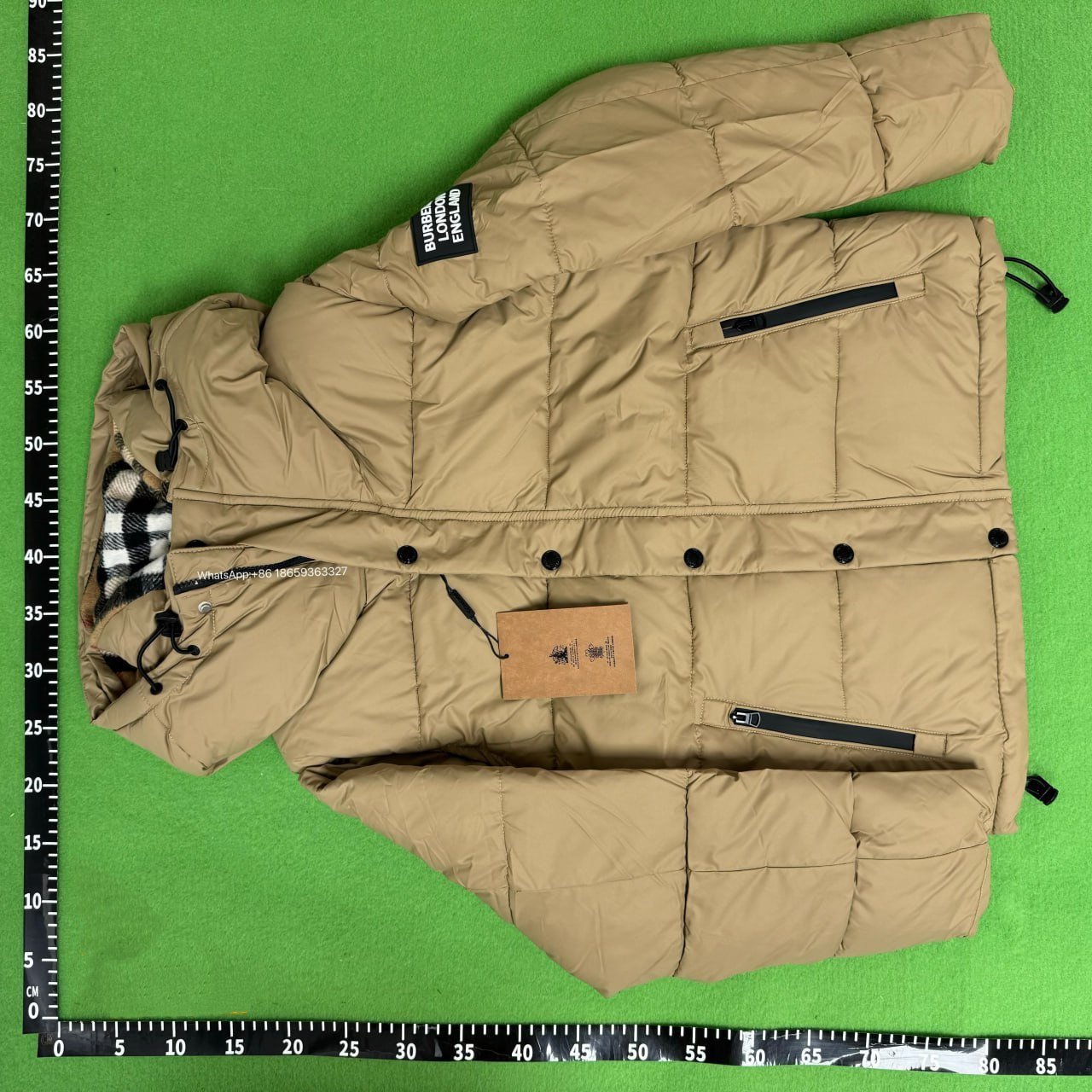 Burberry Check Print Hooded Sweatshirt