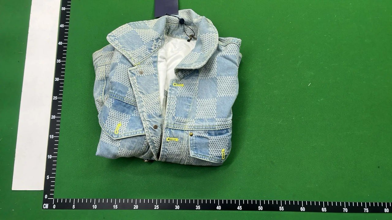 Louis Vuitton Damier Denim Jacket and Pants Set