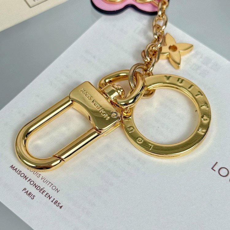 Louis Vuitton Monogram Flower Petal Buckle Keychain