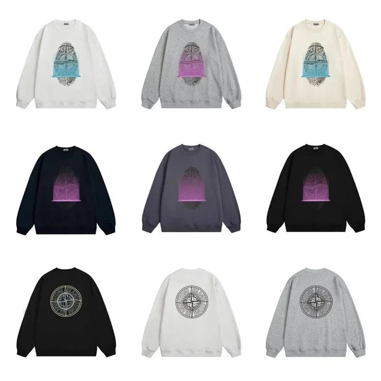 Stone Island Compass Logo Sweatshirt [Fashionable Casual Long-Sleeved Top]