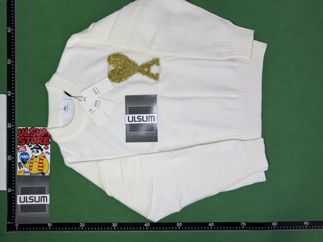 Ami Paris Heart Logo Sweaters and Cardigans