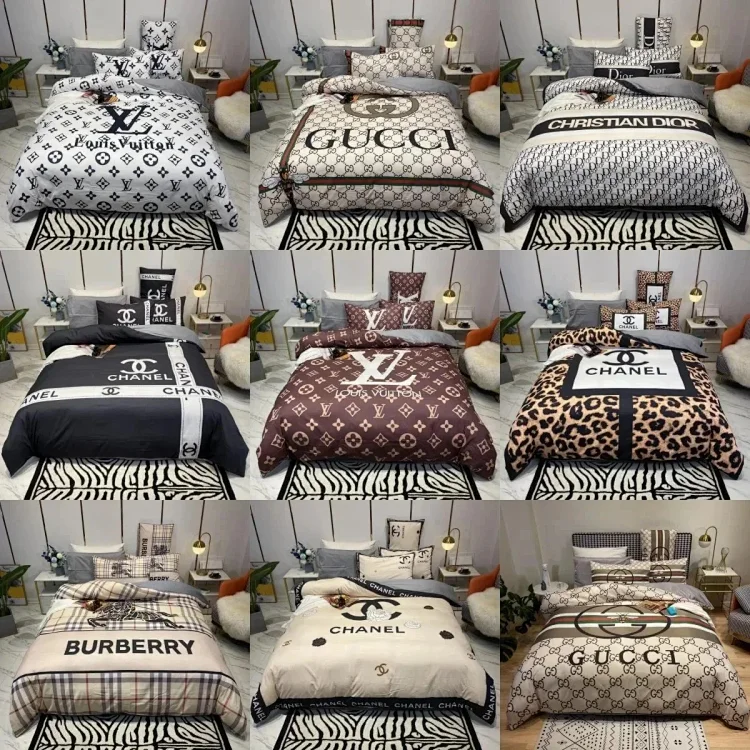 LV & Gucci &  chanel & Burberry  bedding (40 styles)