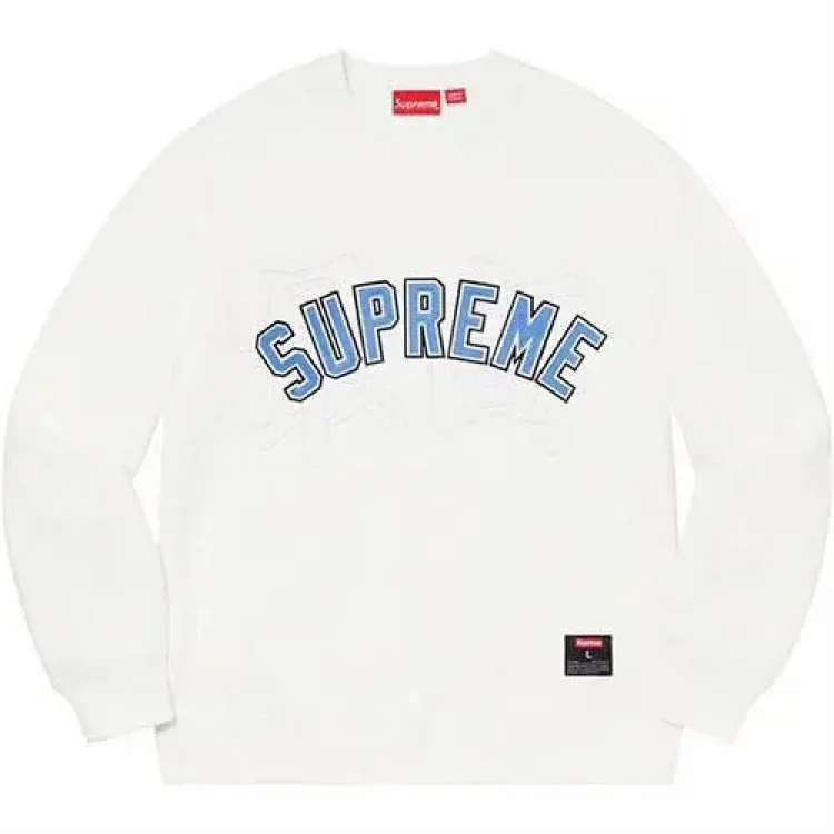 supreme round neck pullover sweatshirt   (4 styles)        