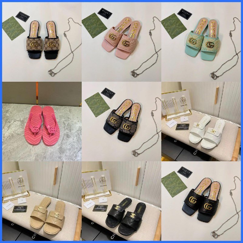 Gucci GG Supreme Slippers / Chanel Slide Sandals [38 styles]