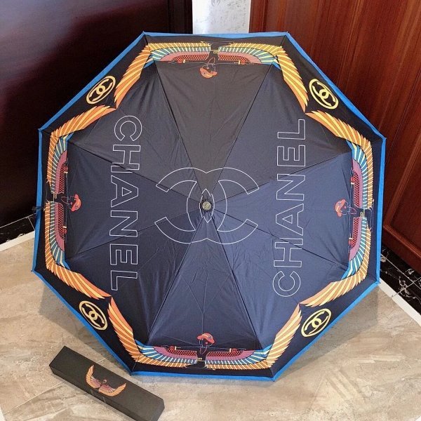 Chanel Striped CC Logo Umbrella [40 styles]