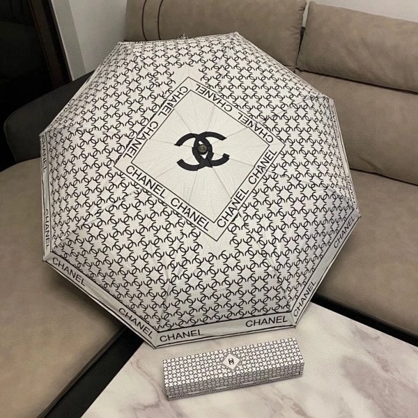 Chanel Striped CC Logo Umbrella [40 styles]