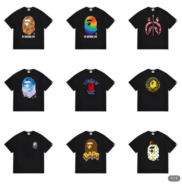 BAPE Ape Head T-Shirt [40 styles]