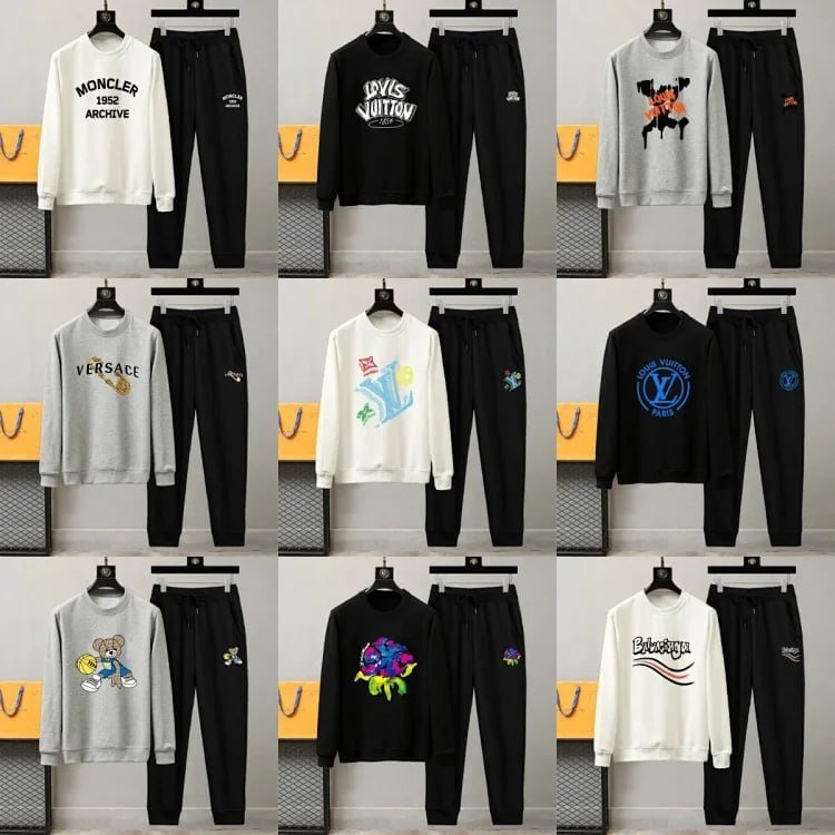 Luxury Brand Graphic Sweatshirt & Jogger Set [38 styles]