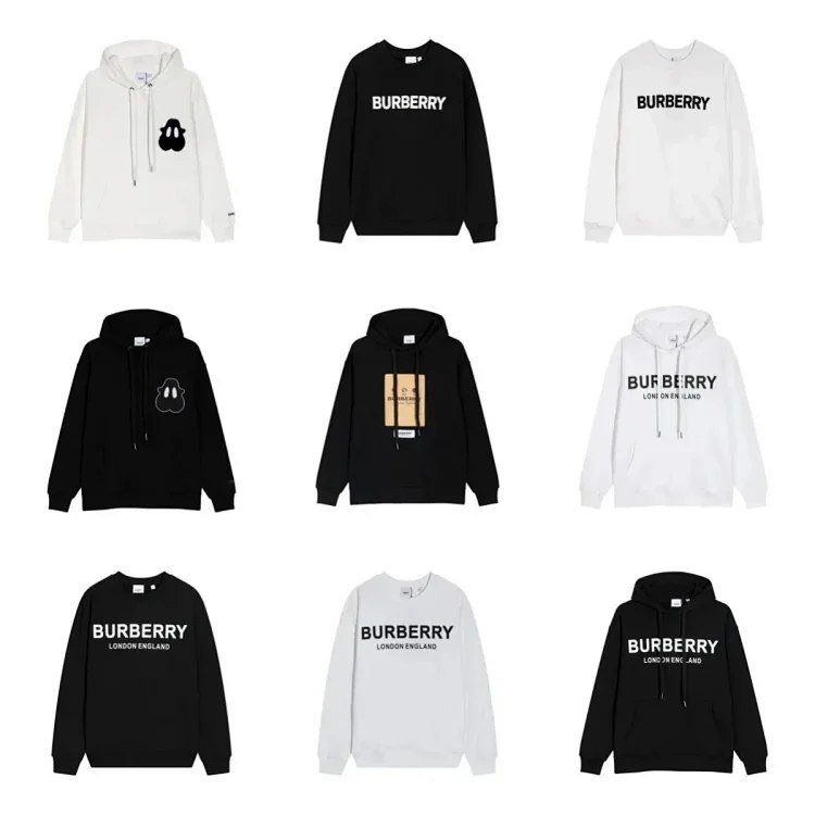 BURBERRY Cotton Logo Print Hoodie [10 styles]