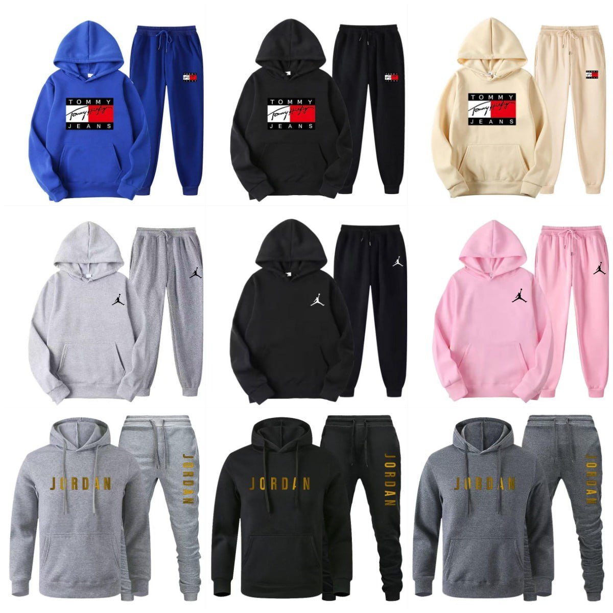 Tommy Hilfiger & Air Jordan Hoodie Sets [40 styles]