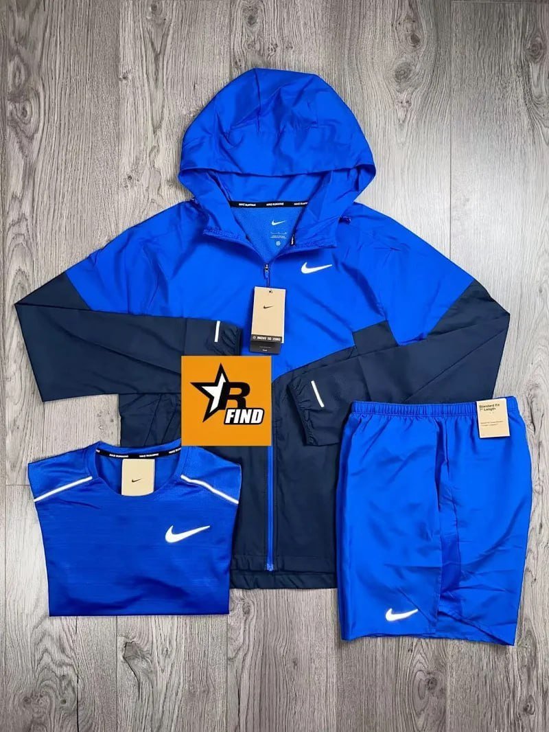Nike Running Suit Set (Hooded Jacket/T-Shirt/Shorts) [37 styles]