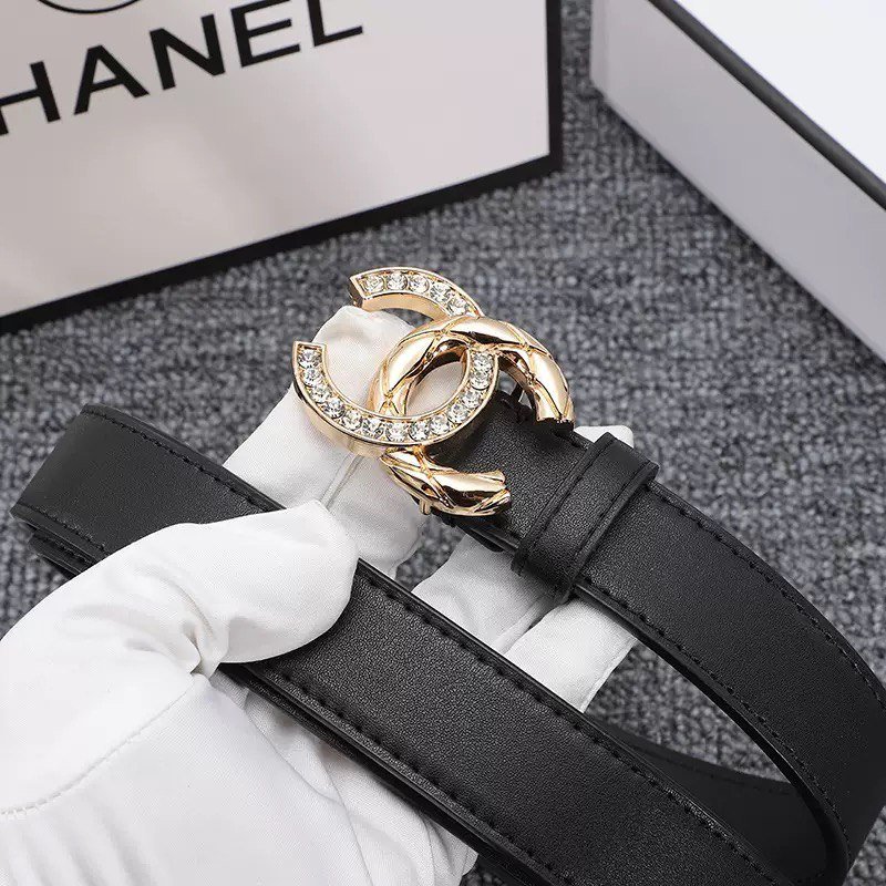Chanel CC Logo Crystal Buckle Belt [40 styles]