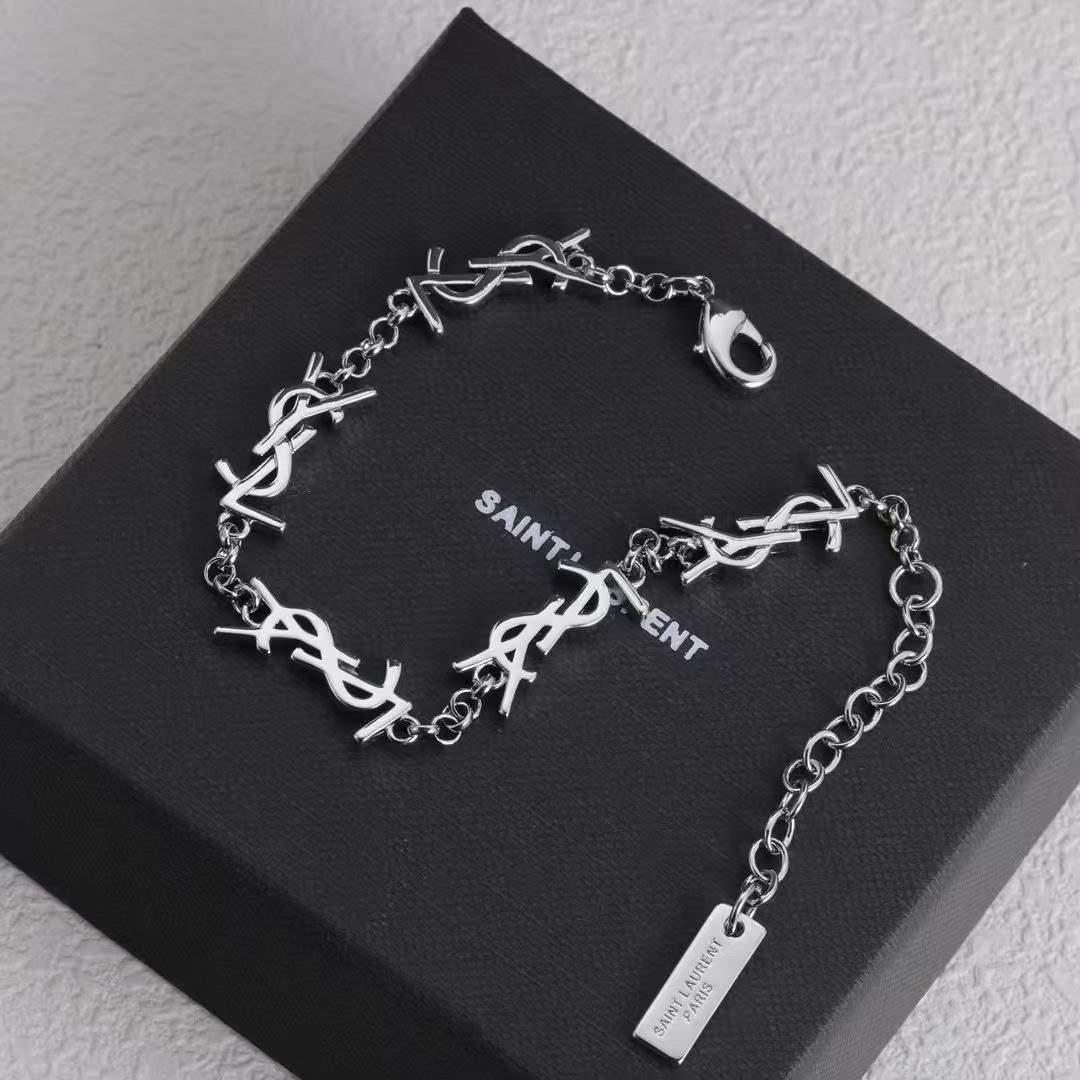 Saint Laurent Monogram Chain Bracelet [2 styles]