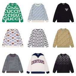 Gucci GG Supreme / Balenciaga / Prada / Dior / Louis Vuitton Logo Knit Sweaters [29 styles]